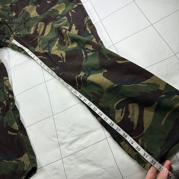 Polo Ralph Lauren Jeans Mens 46BX32 Green Varick Corduroy Camo Slim Straight - Picture 11 of 13